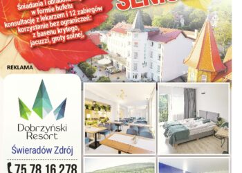 JESIEŃ DLA SENIORA W DOBRZYŃSKI RESORT W ŚWIERADOWIE ZDROJU
