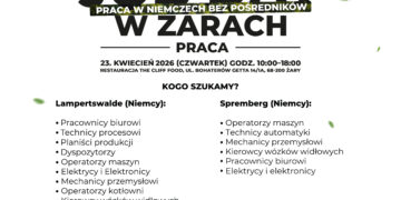 JUŻ JUTRO 23.04.2026 KRONOSPAN ZAPRASZA NA SPOTKANIE W SPRAWIE PRACY
