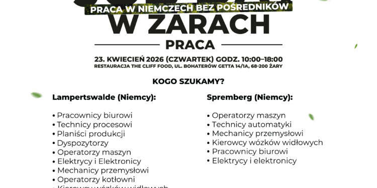 JUŻ JUTRO 23.04.2026 KRONOSPAN ZAPRASZA NA SPOTKANIE W SPRAWIE PRACY
